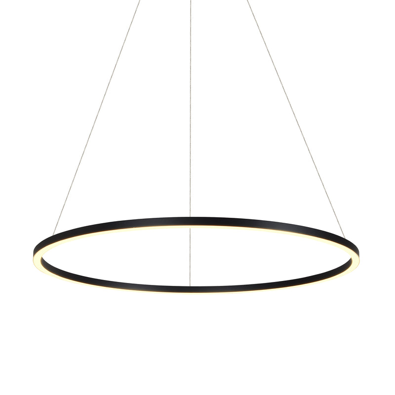 VONN Tania VMC34911BL 39" ETL Certified Integrated LED Ring Chandelier Height Adjustable Pendant in Black