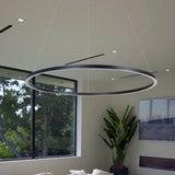Tania VMC34911BL 39" ETL Certified Integrated LED Chandelier Height Adjustable Pendant in Black