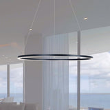 Tania VMC34911BL 39" ETL Certified Integrated LED Chandelier Height Adjustable Pendant in Black
