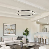 Tania VMC34911BL 39" ETL Certified Integrated LED Chandelier Height Adjustable Pendant in Black