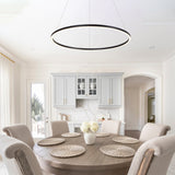 Tania VMC34911BL 39" ETL Certified Integrated LED Chandelier Height Adjustable Pendant in Black