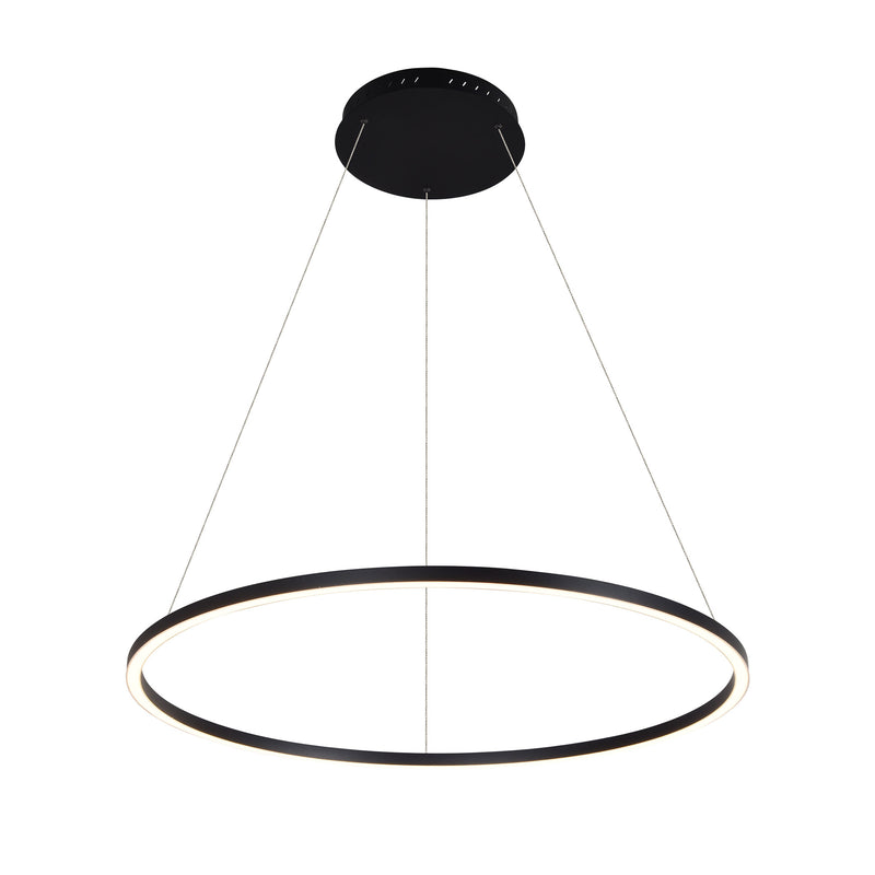 Tania VMC34911BL 39" ETL Certified Integrated LED Chandelier Height Adjustable Pendant in Black