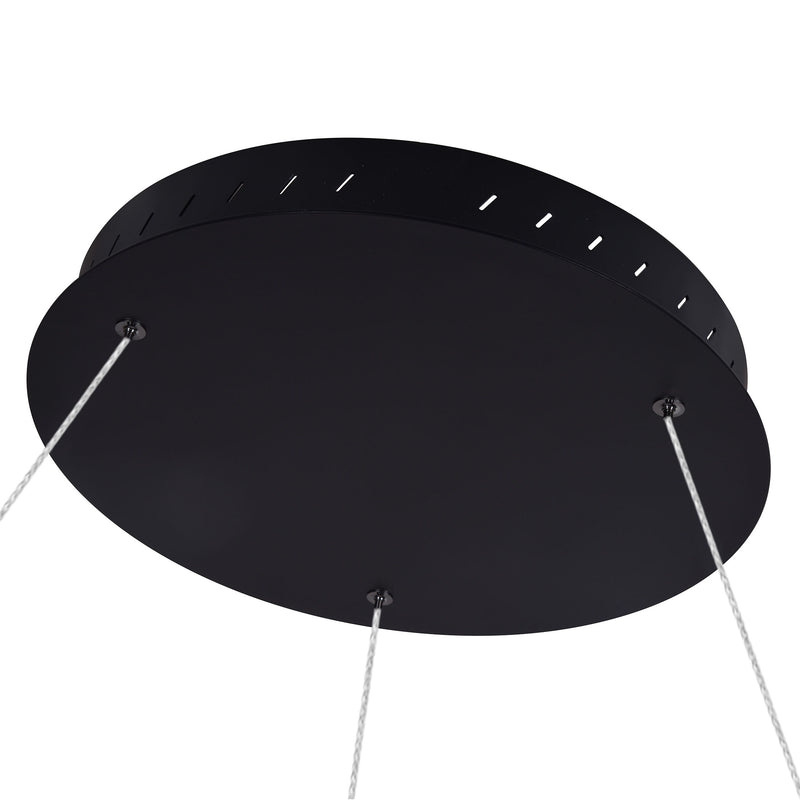 Tania VMC34911BL 39" ETL Certified Integrated LED Chandelier Height Adjustable Pendant in Black