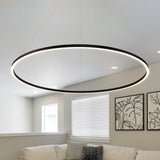 VONN Tania VMC34912BL 51" ETL Certified Integrated LED Ring Chandelier Height Adjustable Pendant in Black
