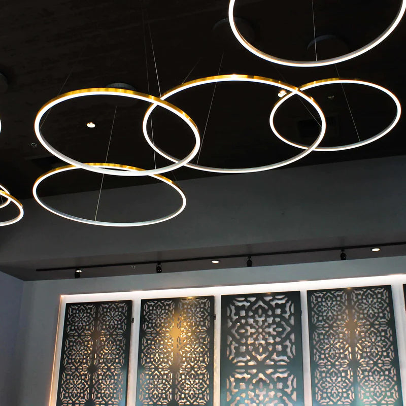 VONN Tania VMC34912BL 51" ETL Certified Integrated LED Ring Chandelier Height Adjustable Pendant in Black