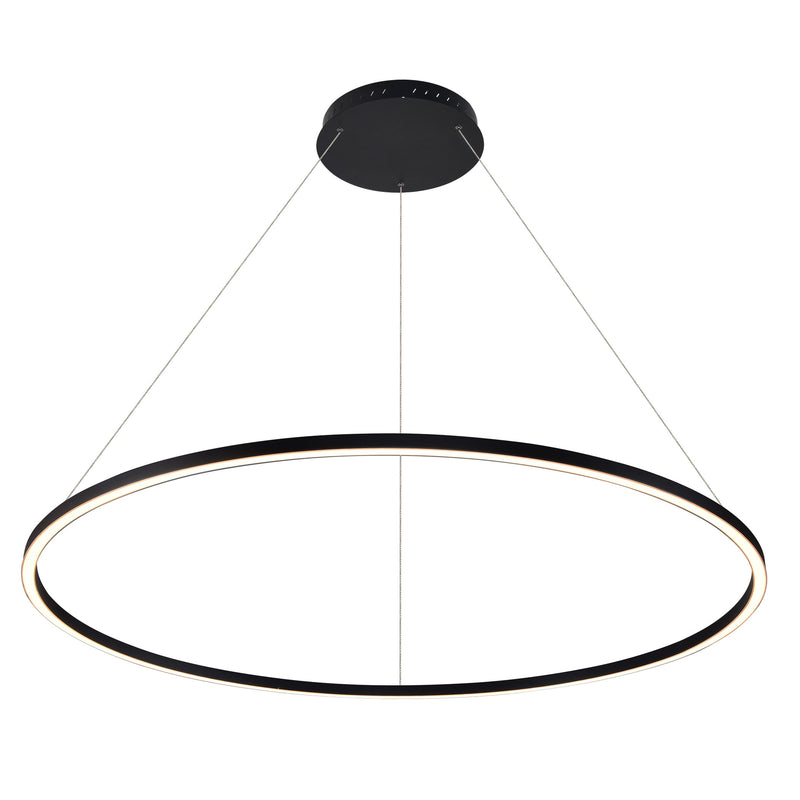 VONN Tania VMC34912BL 51" ETL Certified Integrated LED Ring Chandelier Height Adjustable Pendant in Black