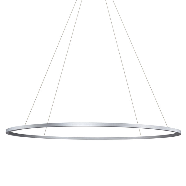 Tania VMC34960AL 60" Integrated LED ETL Certified Chandelier, Height Adjustable Pendant in Silver