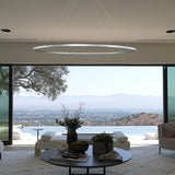 Tania VMC34960AL 60" Integrated LED ETL Certified Chandelier, Height Adjustable Pendant in Silver