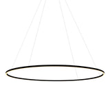 VONN Tania VMC34960BL 60" Integrated LED ETL Certified Ring Chandelier, Height Adjustable Pendant in Black