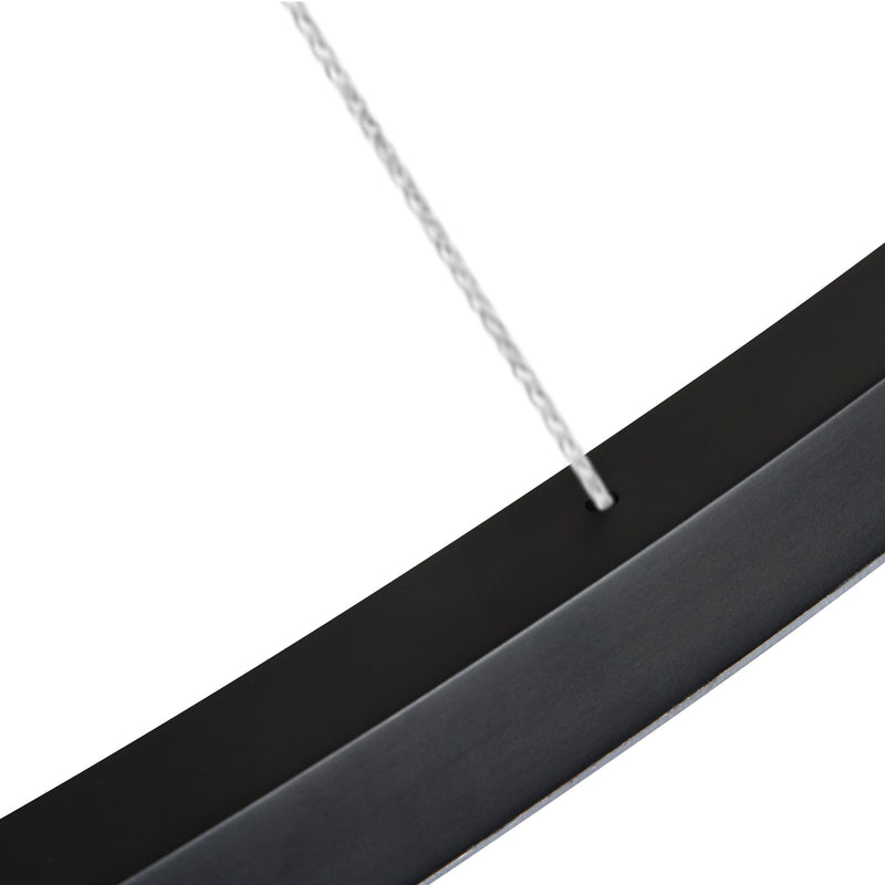 VONN Tania VMC34960BL 60" Integrated LED ETL Certified Ring Chandelier, Height Adjustable Pendant in Black