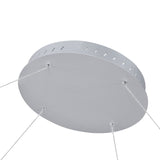 VONN Tania VMC34972AL 72" Integrated LED ETL Certified Ring Chandelier, Height Adjustable Pendant in Silver