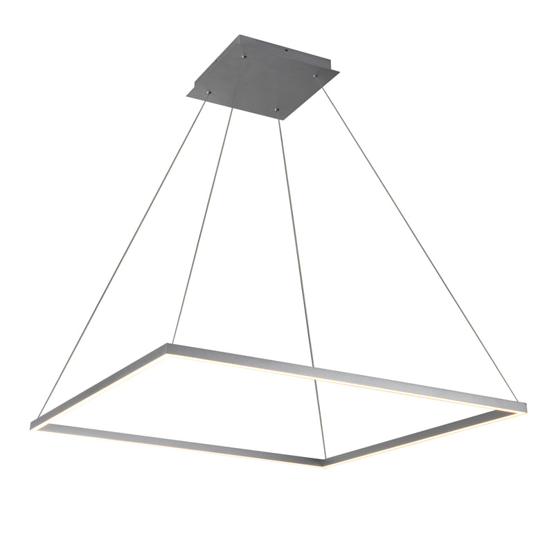 Atria VMC35511AL 39" ETL Certified Integrated LED Chandelier, Height Adjustable Pendant in Silver