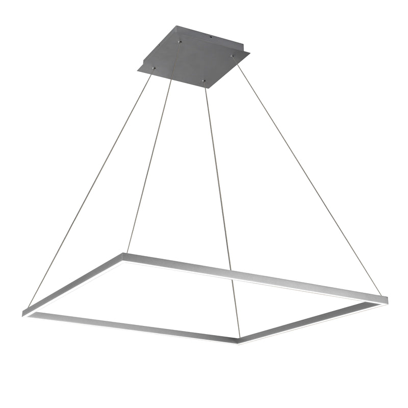 Atria VMC35511AL 39" ETL Certified Integrated LED Chandelier, Height Adjustable Pendant in Silver