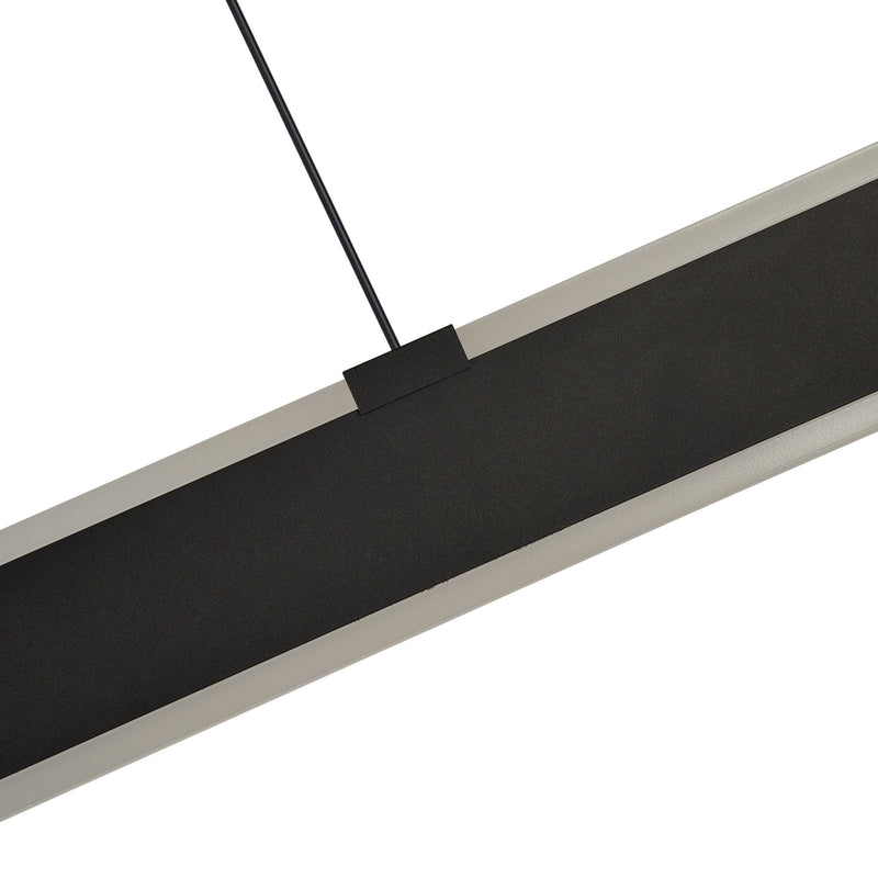 Wezen VMC36904BL 48" Up-Down Integrated LED ETL Certified Pendant, Height Adjustable Chandelier, Black
