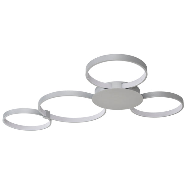 Capella VMCF41500AL 43" Integrated LED ETL Certified Ceiling Light Multi-Ring Semi Flush in Silver