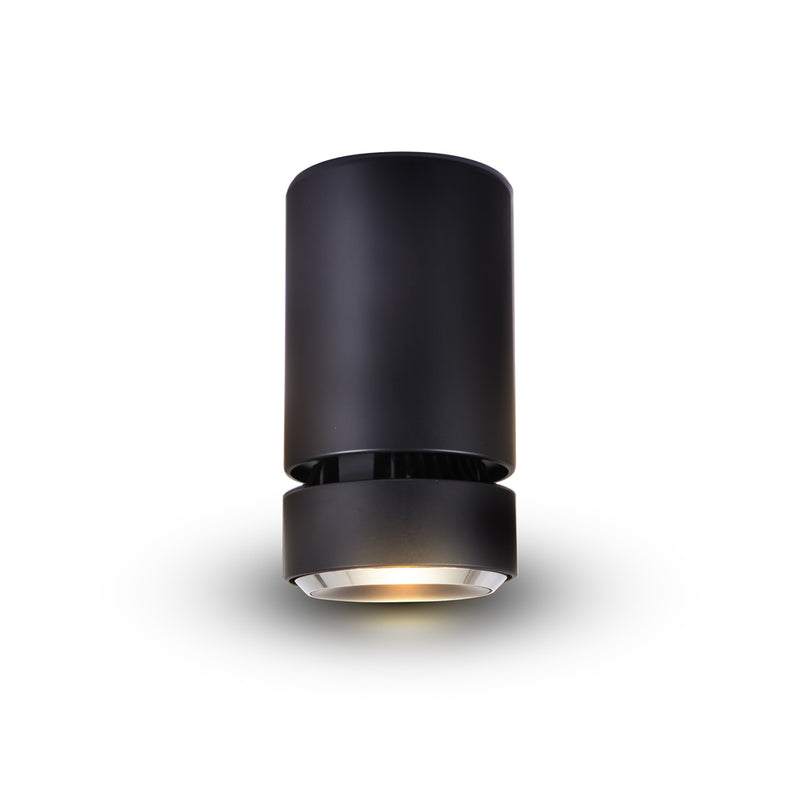 VONN ORBIT VMCL000701A020BL 4.25" 1 LIGHT 100-277V LED SURFACE MOUNTED ADJUSTABLE DOWNLIGHT, ETL COMMERCIAL GRADE, Black
