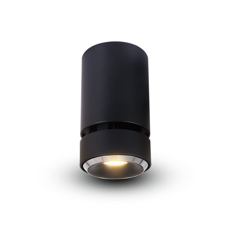 VONN ORBIT VMCL000701A020BL 4.25" 1 LIGHT 100-277V LED SURFACE MOUNTED ADJUSTABLE DOWNLIGHT, ETL COMMERCIAL GRADE, Black