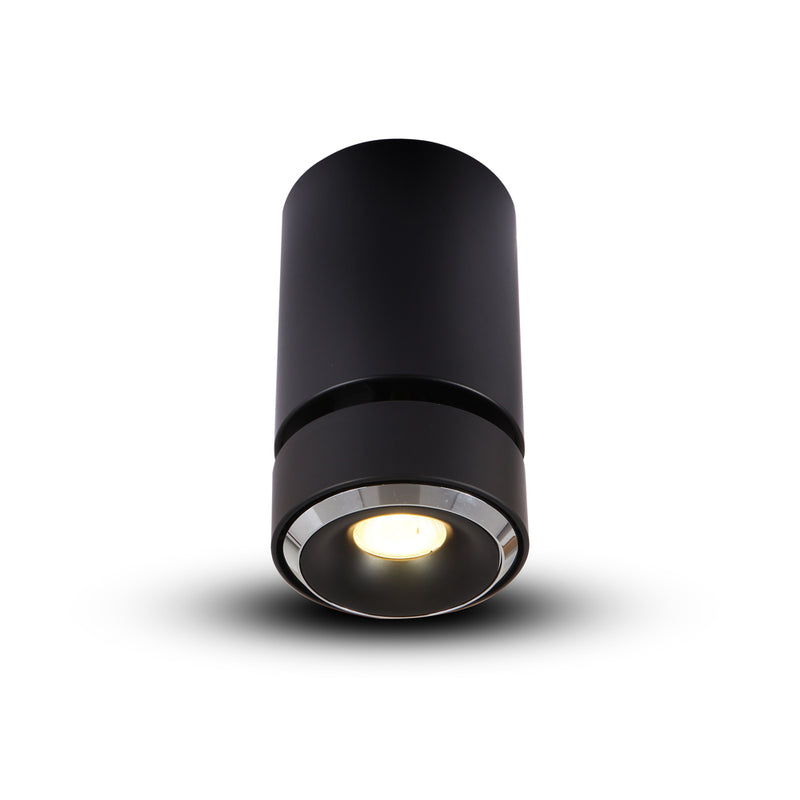 VONN ORBIT VMCL000701A020BL 4.25" 1 LIGHT 100-277V LED SURFACE MOUNTED ADJUSTABLE DOWNLIGHT, ETL COMMERCIAL GRADE, Black