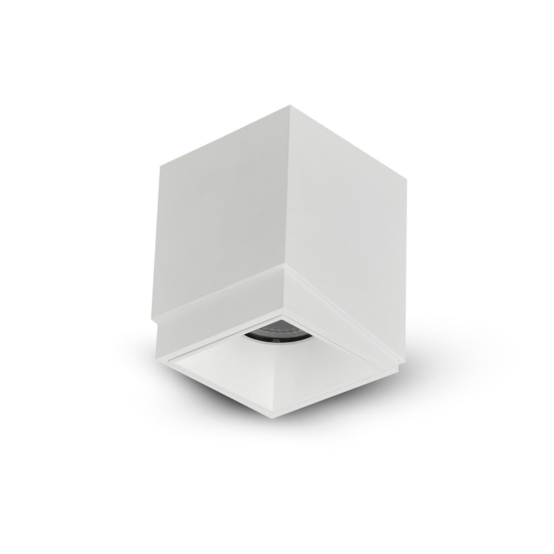 NODE 4" 1 LIGHT SQUARE 100-277V LED SURFACE MOUNTED DOWNLIGHT, ETL CERT, COMMERCIAL GRADE, VMCL001901D020WH