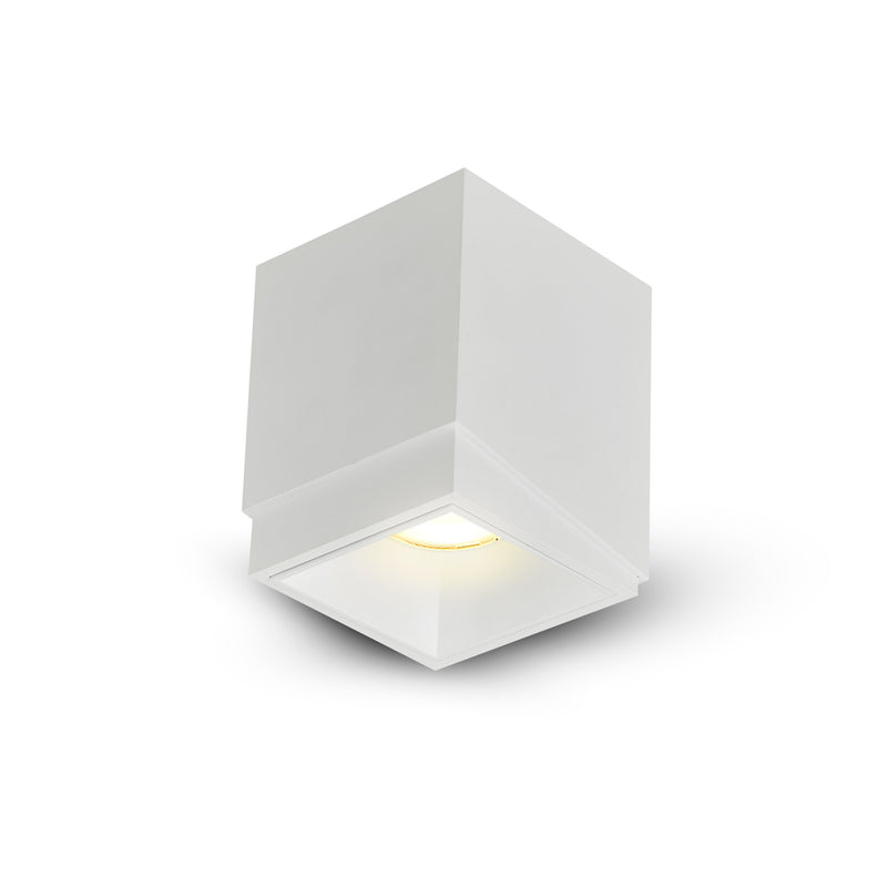NODE 4" 1 LIGHT SQUARE 100-277V LED SURFACE MOUNTED DOWNLIGHT, ETL CERT, COMMERCIAL GRADE, VMCL001901D020WH