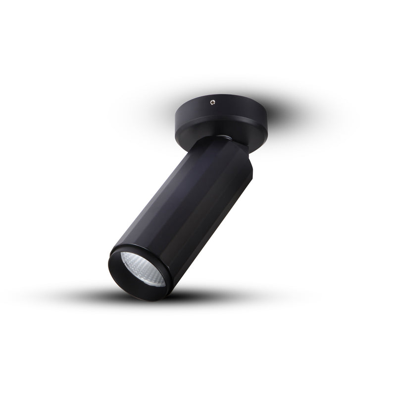 VONN ORBIT VMCL004101A008BL 2.75" 1 LIGHT LED ADJUSTABLE SURFACE MOUNTED SPOTLIGHT, ETL COMMERCIAL GRADE, Black