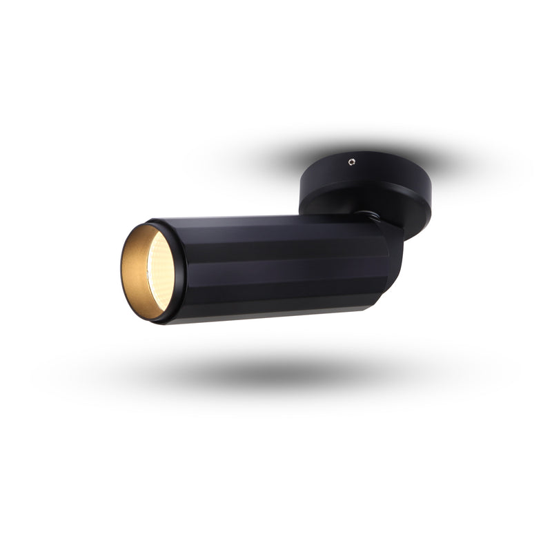 VONN ORBIT VMCL004101A008BL 2.75" 1 LIGHT LED ADJUSTABLE SURFACE MOUNTED SPOTLIGHT, ETL COMMERCIAL GRADE, Black