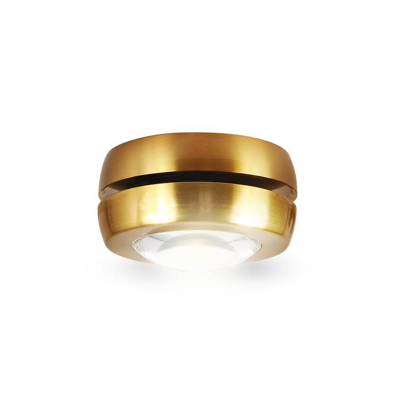 VONN ORBIT VMCL004701A008AB 5.25" 1 LIGHT LED ADJUSTABLE WALL+CEILING MOUNT ETL CERT COMMERCIAL GRADE, Antique Brass