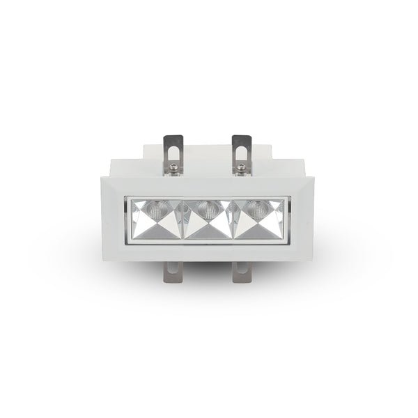 RUBIK 5" 3 LIGHT LED ADJUSTABLE RECESSED DOWNLIGHT W/TRIM, ETL, COMMERCIAL GRADE, VMDL000603C009WH