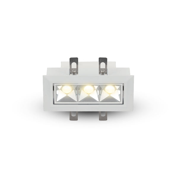 RUBIK 5" 3 LIGHT LED ADJUSTABLE RECESSED DOWNLIGHT W/TRIM, ETL, COMMERCIAL GRADE, VMDL000603C009WH