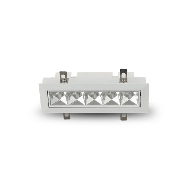 RUBIK 7.25" 5 LIGHT LED ADJUSTABLE RECESSED DOWNLIGHT W/TRIM, ETL COMMERCIAL GRADE, VMDL000605C012WH