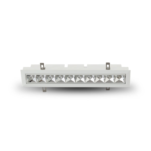 RUBIK 13.25" 10 LIGHT LED ADJUSTABLE RECESSED DOWNLIGHT W/TRIM ETL COMMERCIAL GRADE VMDL000610C024WH