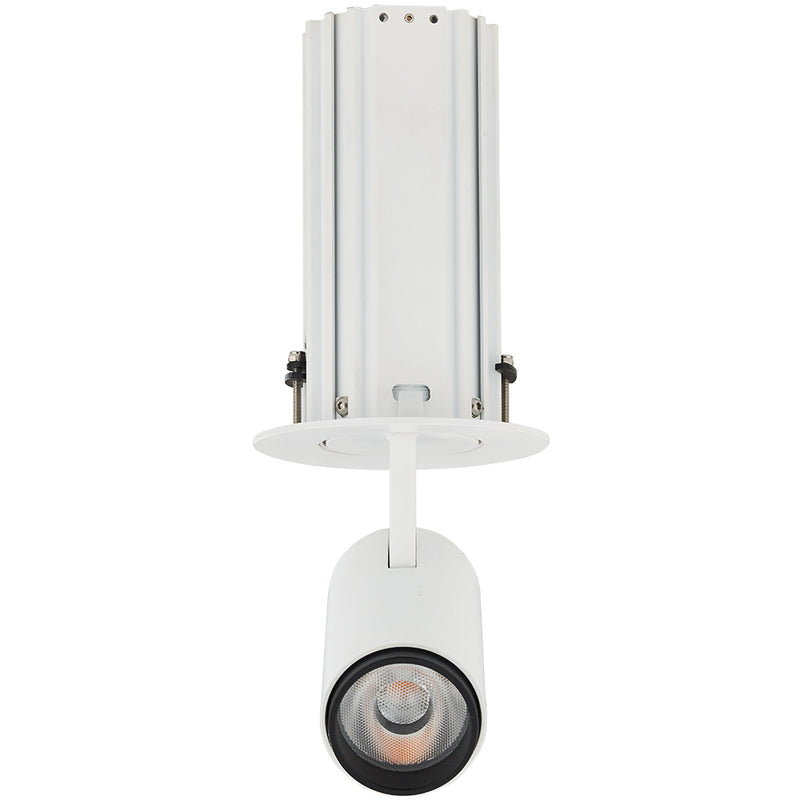 VONN TELESCOPICA VMDL003001B012WH 3.75" 1 LIGHT LED ADJUSTABLE RECESSED SPOTLIGHT, ETL, COMMERCIAL GRADE, White
