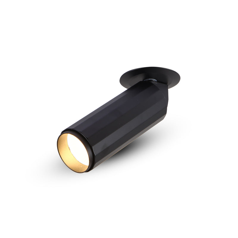 ORBIT 2.75" 1 LIGHT LED ADJUSTABLE FLUSH MOUNTED SPOTLIGHT, ETL, COMMERCIAL GRADE, VMDL004101A008BL