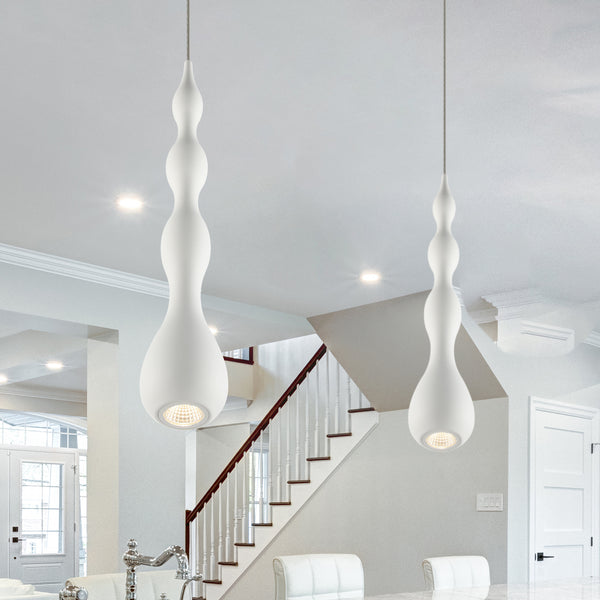 Polaris VMP24510WH 5" ETL Certified Integrated LED Height Adjustable Pendant Light in White