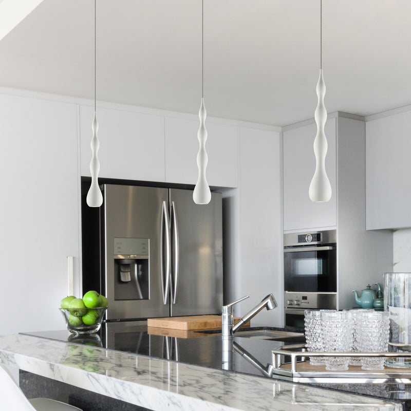 Polaris VMP24510WH 5" ETL Certified Integrated LED Height Adjustable Pendant Light in White