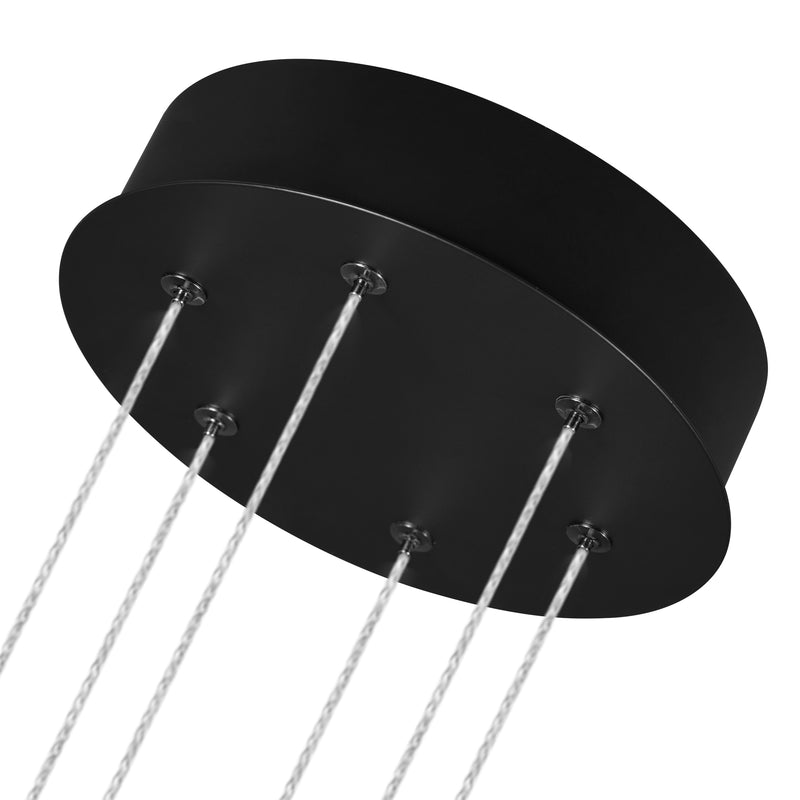 VONN Sirius VMP25030BL 40" ETL Certified Integrated LED Pendant, Height Adjustable Chandelier in Black