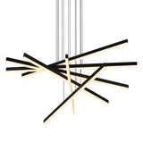 Sirius VMP25060BL 32" Integrated LED ETL Certified Pendant, Height Adjustable Chandelier in Black