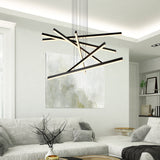 Sirius VMP25060BL 32" Integrated LED ETL Certified Pendant, Height Adjustable Chandelier in Black