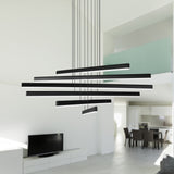 Sirius VMP25060BL 32" Integrated LED ETL Certified Pendant, Height Adjustable Chandelier in Black