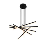 Sirius VMP25060BL 32" Integrated LED ETL Certified Pendant, Height Adjustable Chandelier in Black