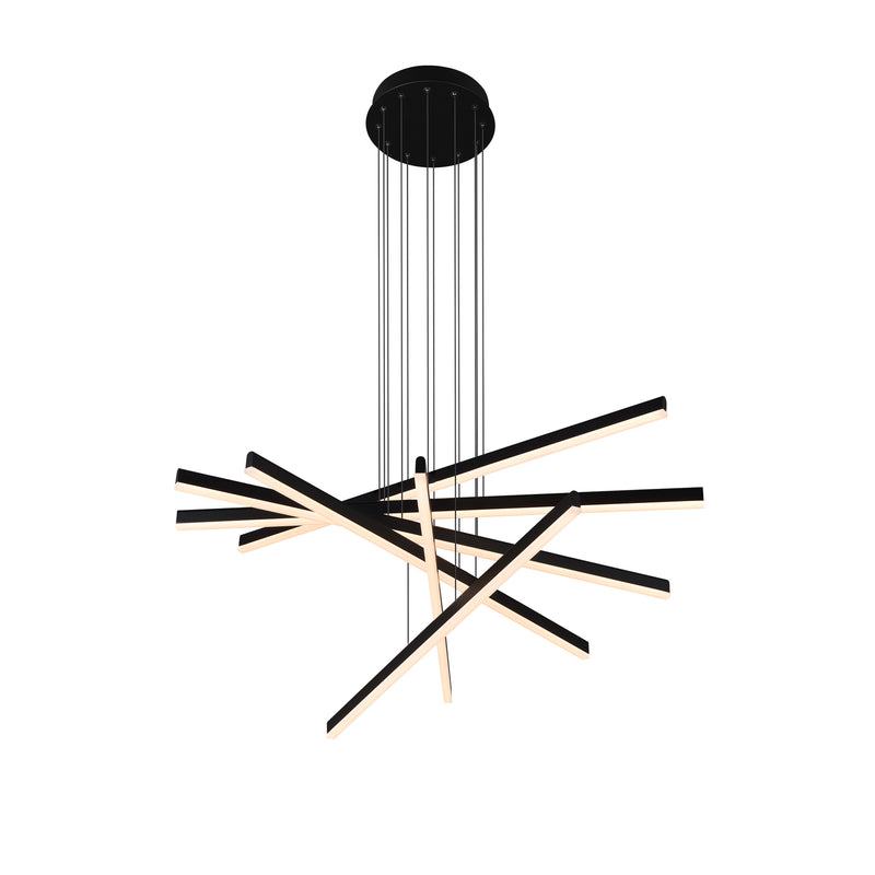 Sirius VMP25060BL 32" Integrated LED ETL Certified Pendant, Height Adjustable Chandelier in Black