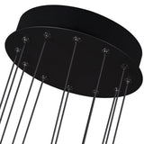 VONN Sirius VMP25060BL 32" Integrated LED ETL Certified Pendant, Height Adjustable Chandelier in Black