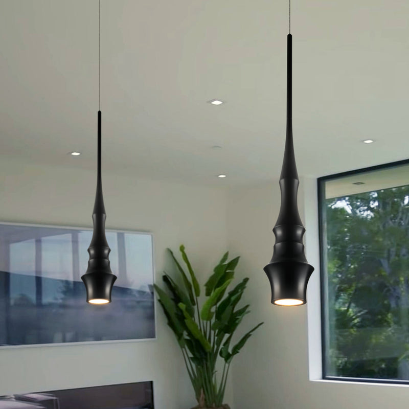 Polaris VMP26610BL 5" ETL Certified Integrated LED Height Adjustable Pendant Light in Black