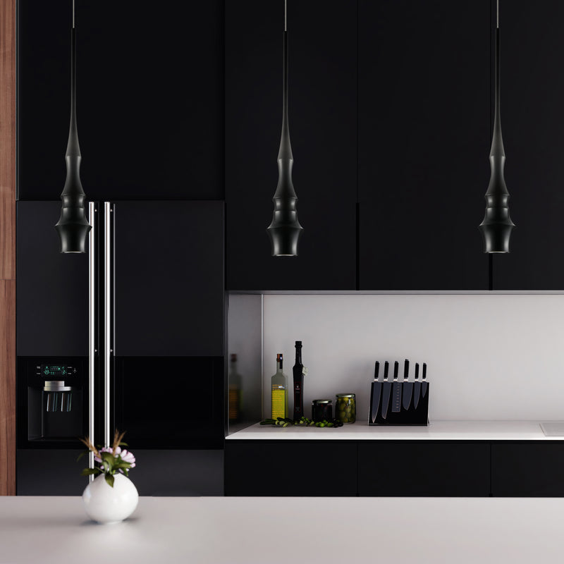 Polaris VMP26610BL 5" ETL Certified Integrated LED Height Adjustable Pendant Light in Black