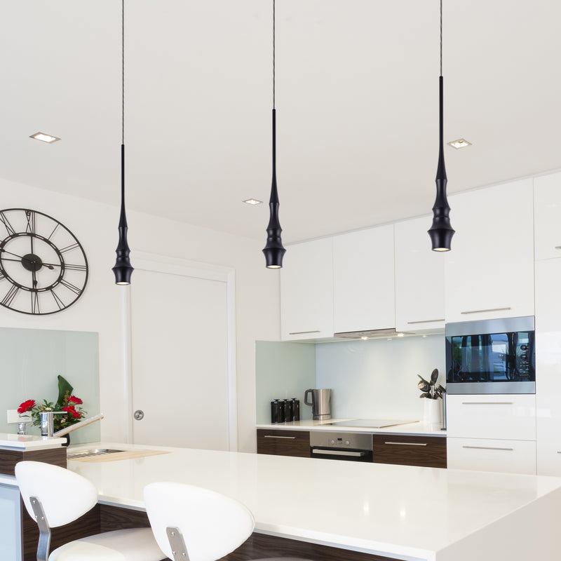 Polaris VMP26610BL 5" ETL Certified Integrated LED Height Adjustable Pendant Light in Black