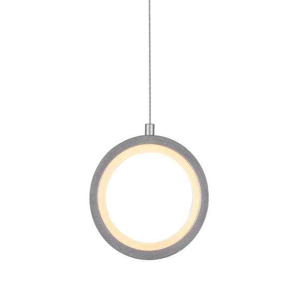 Tania VMP27300AL 5" ETL Certified Integrated LED Height Adjustable Pendant Light in Silver