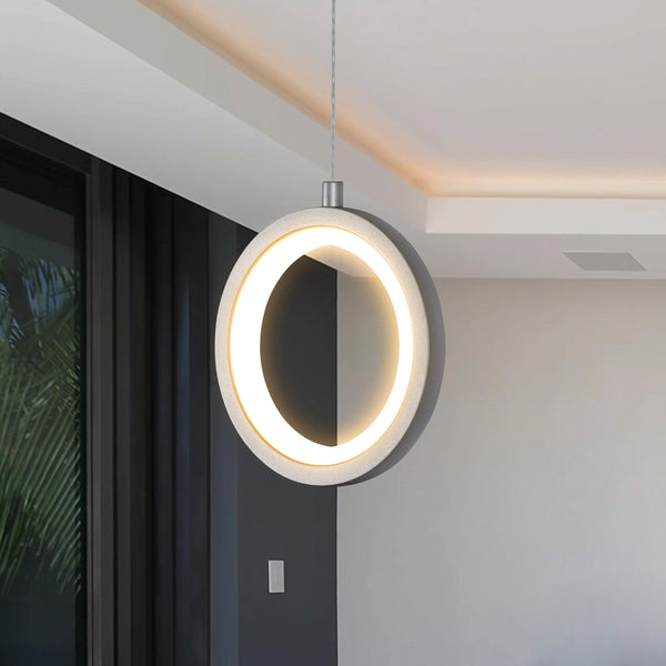 Tania VMP27300AL 5" ETL Certified Integrated LED Height Adjustable Pendant Light in Silver