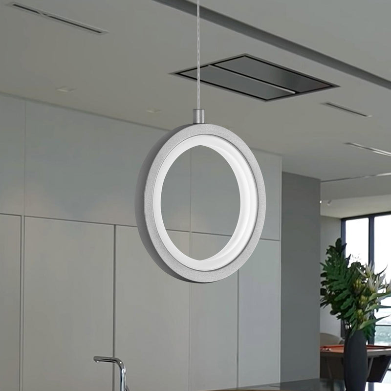 VONN Tania VMP27300AL 5" ETL Certified Integrated LED Height Adjustable Pendant Light in Silver