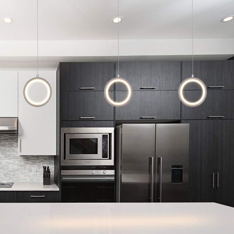 VONN Tania VMP27300AL 5" ETL Certified Integrated LED Height Adjustable Pendant Light in Silver