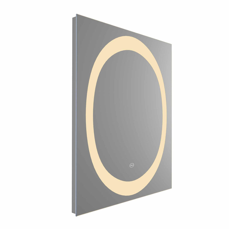 VONN VMRH0230 LED Bath Mirror in Silver, Rectangle 24"W x 30"H